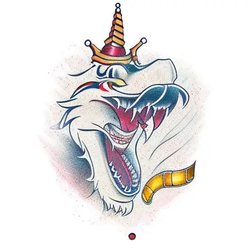 dragao com as letras de Taekwondo em coreano tattoo design idea