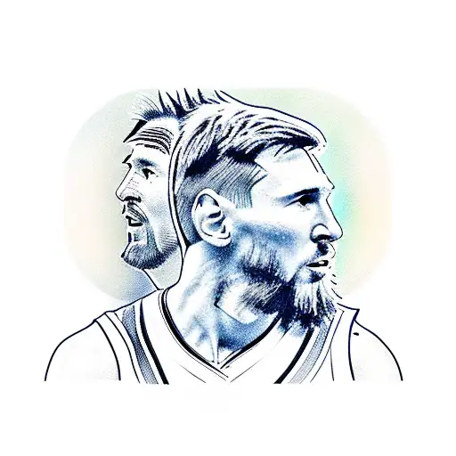 kevin durant and leo messi tattoo design idea