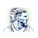 kevin durant and leo messi tattoo design idea