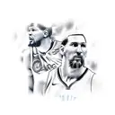 kevin durant and leo messi tattoo design idea