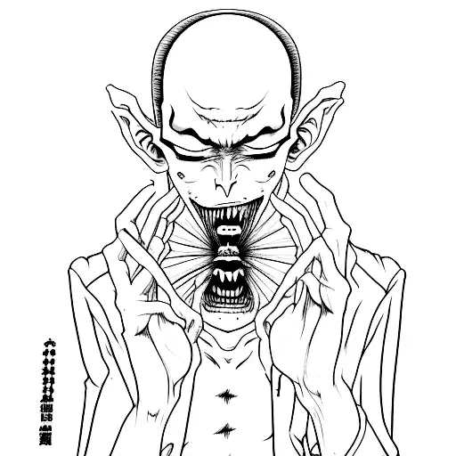 no longer human junji Ito  tattoo design idea