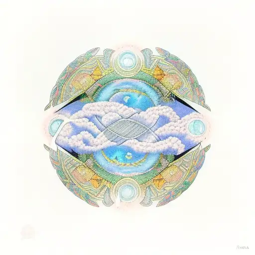 mapa astral tattoo design idea