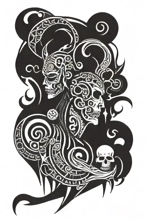 Necromancer tattoo design idea