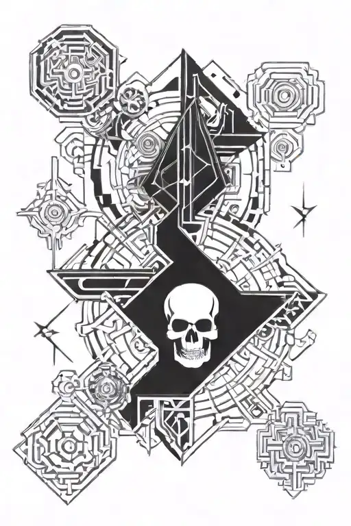 Necromancer tattoo design idea