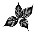 eternal knot with lotus and canna=bis leafs tattoo design idea