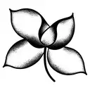 eternal knot with lotus and canna=bis leafs tattoo design idea
