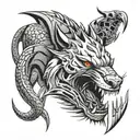 Apex Predator inspired elements tattoo design idea