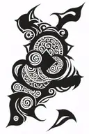 Polynesian tribal patterns tattoo design idea