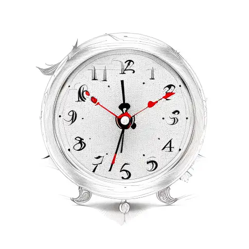 alarm clock set to 3am tattoo design idea