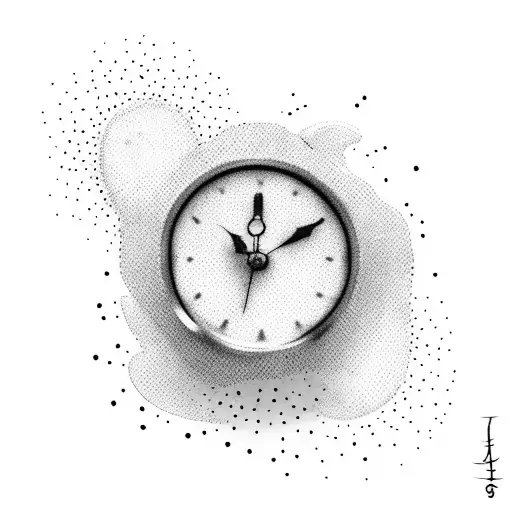 alarm clock set to 3am tattoo design idea
