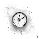 alarm clock set to 3am tattoo design idea