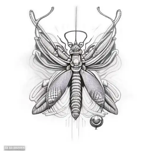 prey mantis the nun tattoo design idea