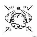 combination of aquarius and taurus zodiac glyphs signs tattoo design idea