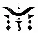 combination of aquarius and taurus zodiac glyphs signs tattoo design idea