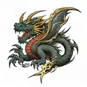 lightning dragon tattoo design idea