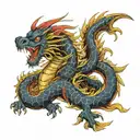 lightning dragon tattoo design idea