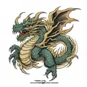 lightning dragon tattoo design idea