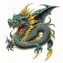 lightning dragon tattoo design idea