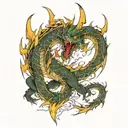 lightning dragon tattoo design idea