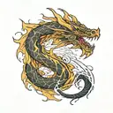 lightning dragon tattoo design idea