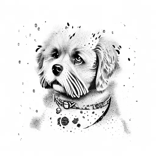 dog chow chow tattoo design idea