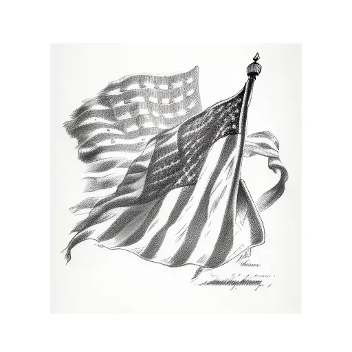 we the people american flag sleeve tattoo design idea