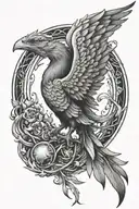 alchemist phoenix tattoo design idea