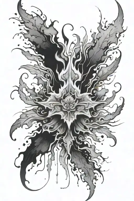 ink blot test formed tattoo design idea