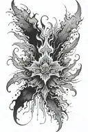 ink blot test formed tattoo design idea