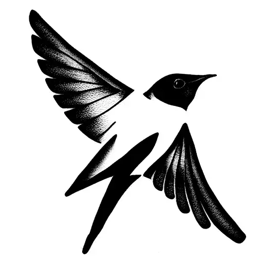 Swallow Bird tattoo design idea