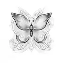 celtic knot butterfly tattoo design idea