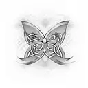 celtic knot butterfly tattoo design idea