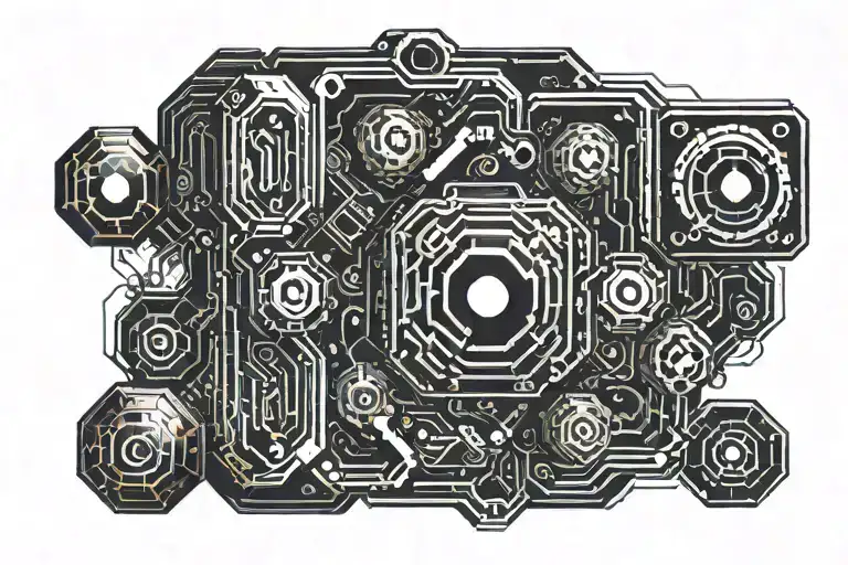 Dice with eightball tattoo design idea