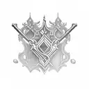 medieval flail weapon tattoo design idea