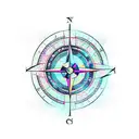 feminine broken compass tattoo design idea
