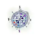 feminine broken compass tattoo design idea