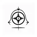 feminine broken compass tattoo design idea