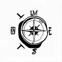 feminine broken compass tattoo design idea