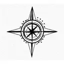 feminine broken compass tattoo design idea
