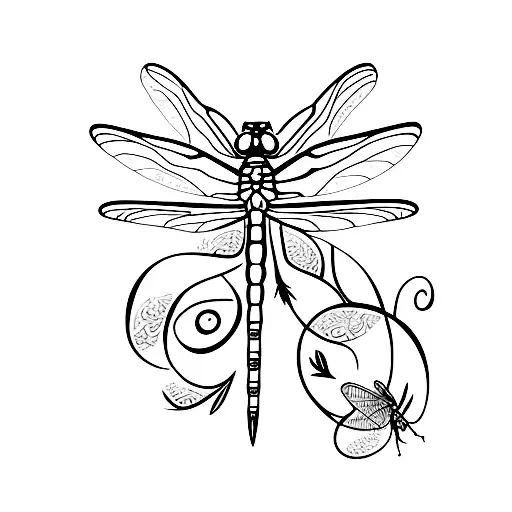 Dragonfly tattoo design idea