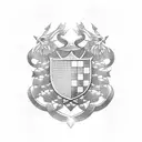Croatian checkerboard shield, Luxembourgish lion, 4 leaf clover, Deathly hallows (harry potter), Lady of justice tattoo design idea