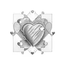 heart with puzzle pieces in side tattoo design idea