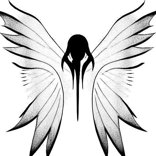 minimalist angel and devil wings tattoo tattoo design idea