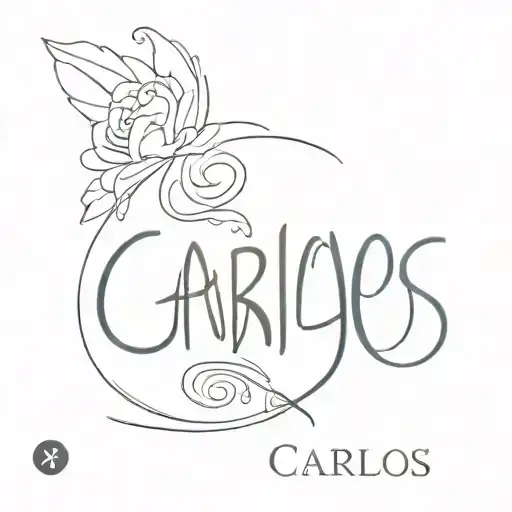 Name "carlos" tattoo design idea