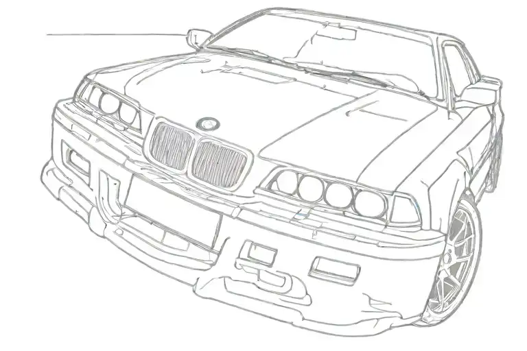 bmw e36 tattoo design idea