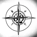 Compass tattoo design idea