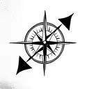 Compass tattoo design idea