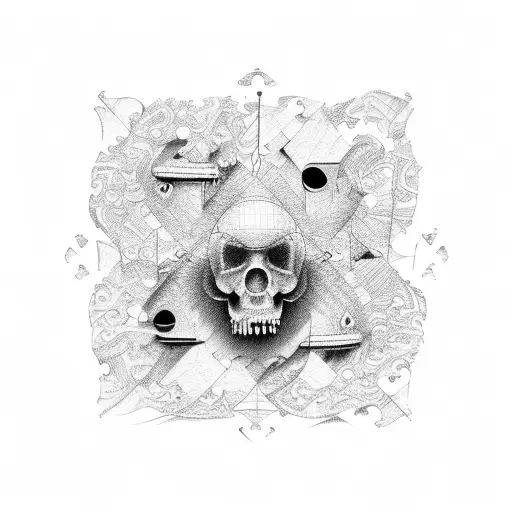 jigsaw puzzle in j shape tattoo design idea