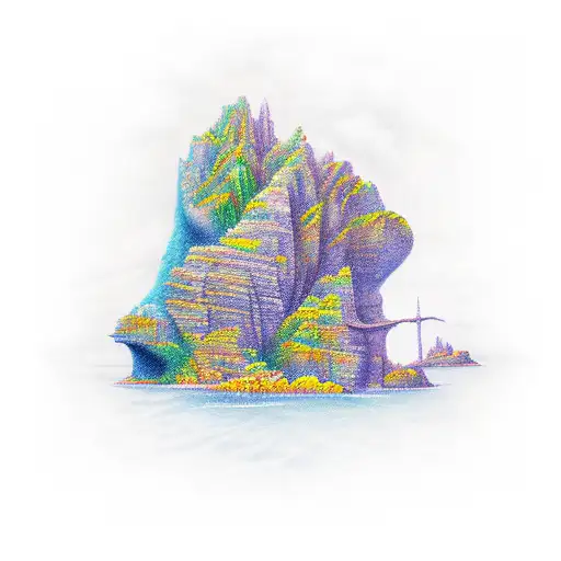 Rock climbing tattoo design idea