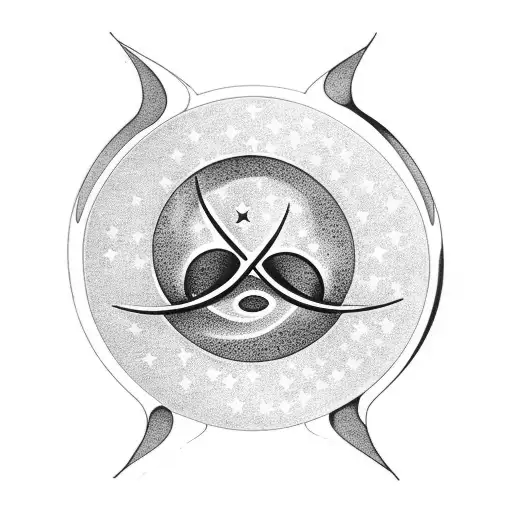 waning crescent moon crying for an unborn baby tattoo design idea